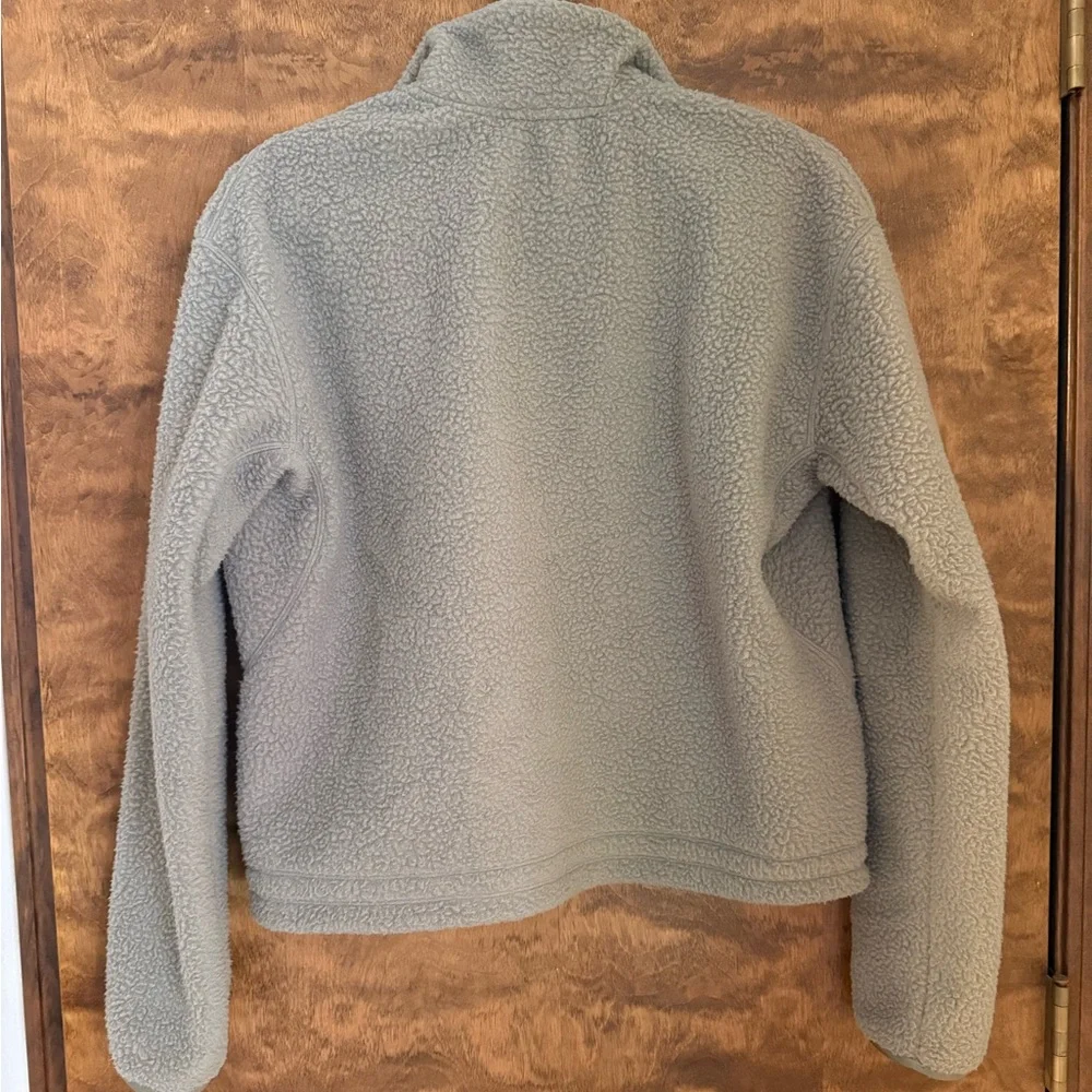 NWOT Adidas Climawarm Green Fleece Pullover - XS - Picture 4 of 5